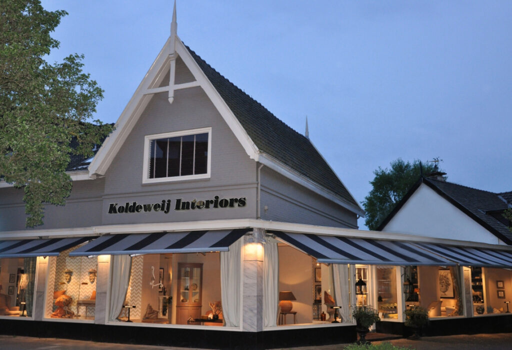 showroom koldeweij interiors op de spiegelstraat 13-15 in Bussum