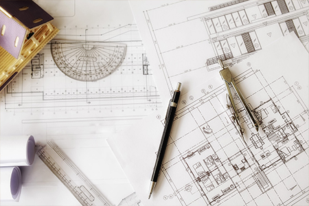 architecten 2D tekening